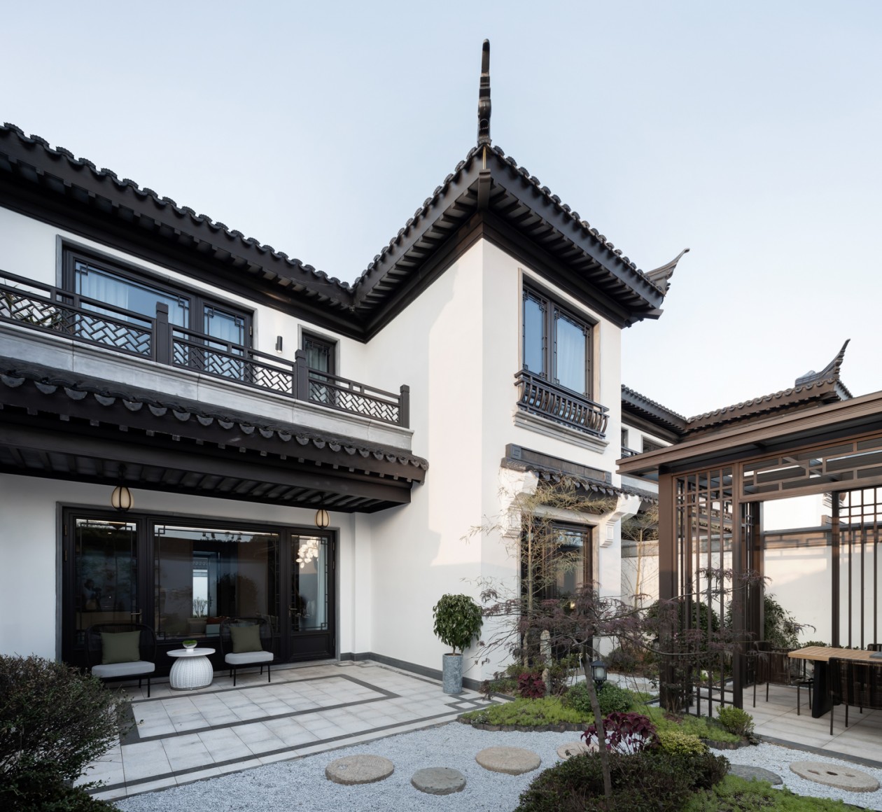 142㎡中式庭院整木定制,样板间案例(图1) 1.jpg